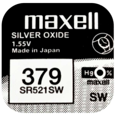 Батарейка Maxell SR521SW Silver Oxide (379), 1.55V, 1 шт.