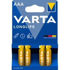 Батарейка Varta Longlife Alkaline LR03 (AAA), лужна, 1 шт., ТІЛЬКИ ОРИГИНАЛ