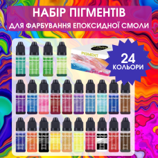 Рідкі пігменти для епоксидної смоли, набір 24 кольори, прозорі барвники