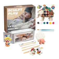 Комплект для ліплення з м“якої глини з інструментами та фарбами, дитячий набір для творчості та виробів