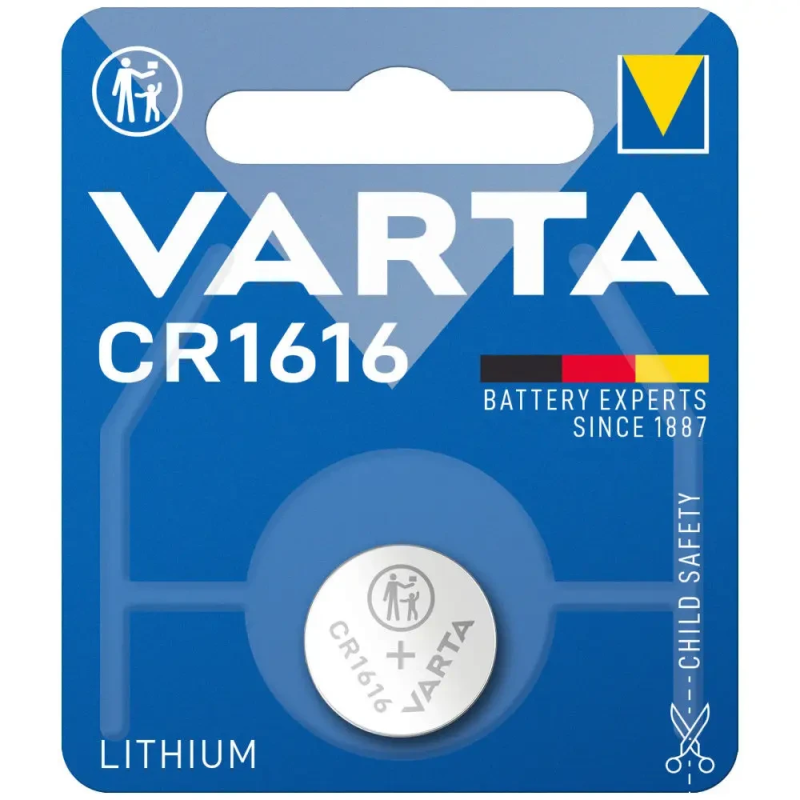 Батарейка Varta CR 1616 Lithium, 3.0V, 1шт