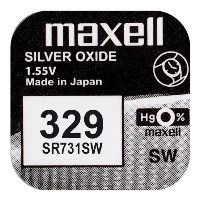 Батарейка Maxell SR731SW Silver Oxide (379), 1.55V, 1 шт.