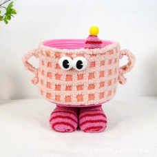 Кошик для іграшок плюшевий органайзер у дитячу кімнату м“який для речей та іграшок дитячий, рожевий