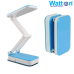 Акумуляторна настільна лампа Watton WT-006 світлодіодний світильник трансформер працює 10 годин Блакитний