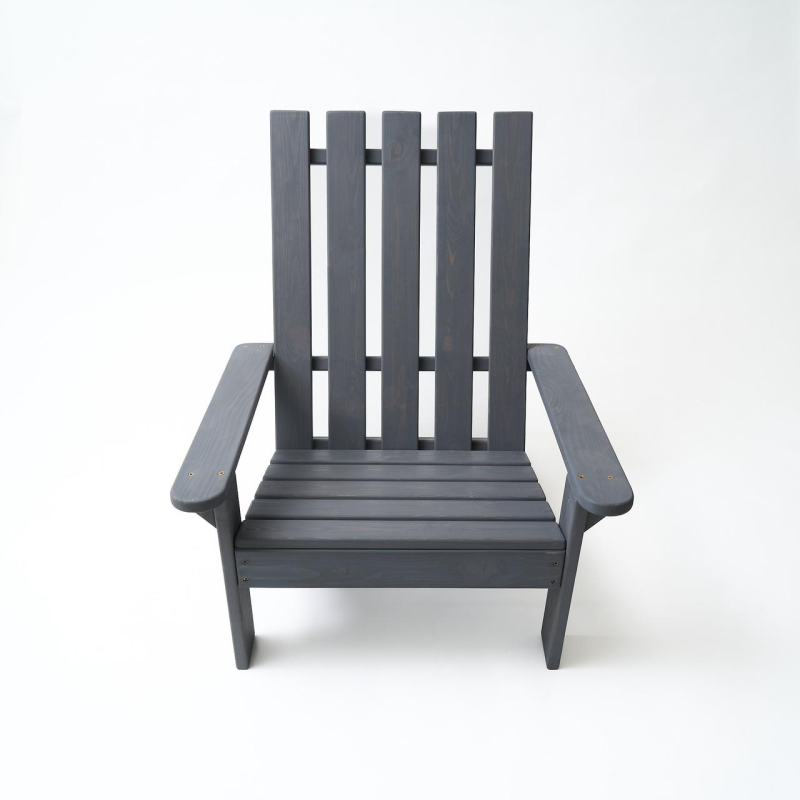 Крісло дачне дерев“яне складне шезлонг для зони відпочинку будинку, дачі, саду, веранди з сосни, колір графіт