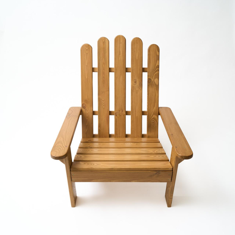 Крісло дачне дерев“яне складне шезлонг для зони відпочинку будинку, дачі, саду, веранди із сосни, колір дуб