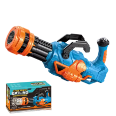 Генератор мильних бульбашок, пістолет з LED-підсвіткою на батарейках для мильних бульбашок для дітей, помаранчевий