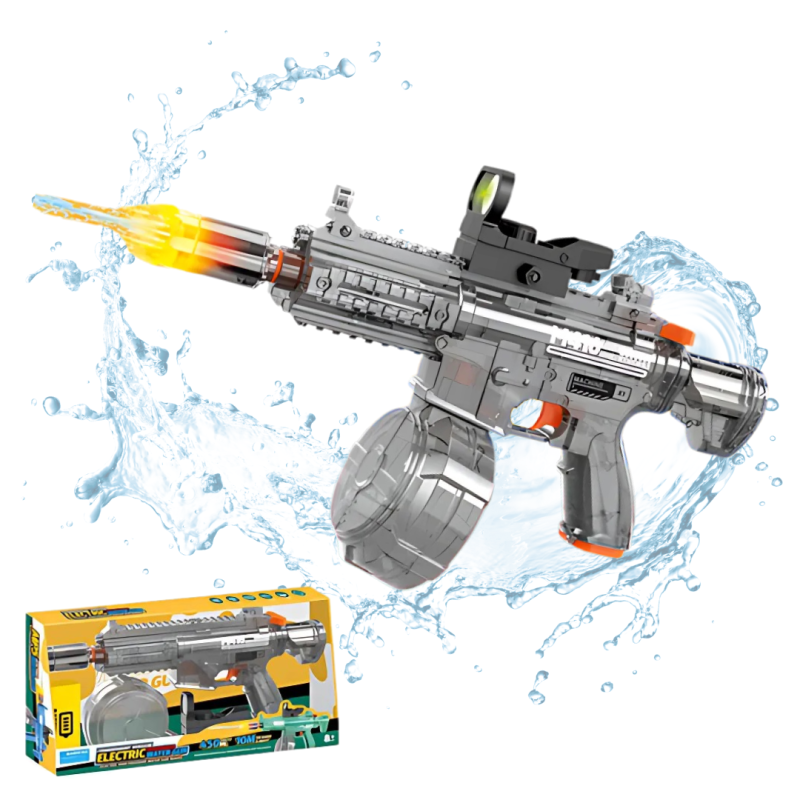 Водний електричний пістолет для дітей, бластер на акумуляторі, водний автомат M416, іграшковий, сірий