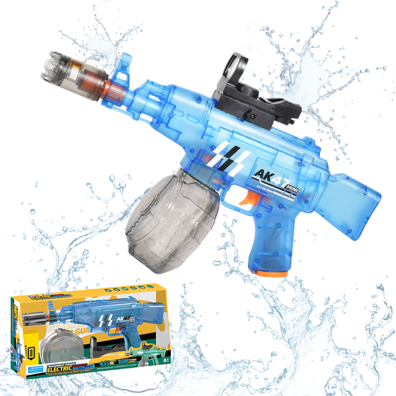 Водний електричний пістолет для дітей, бластер на акумуляторі, водний автомат АК47, іграшковий, блакитний