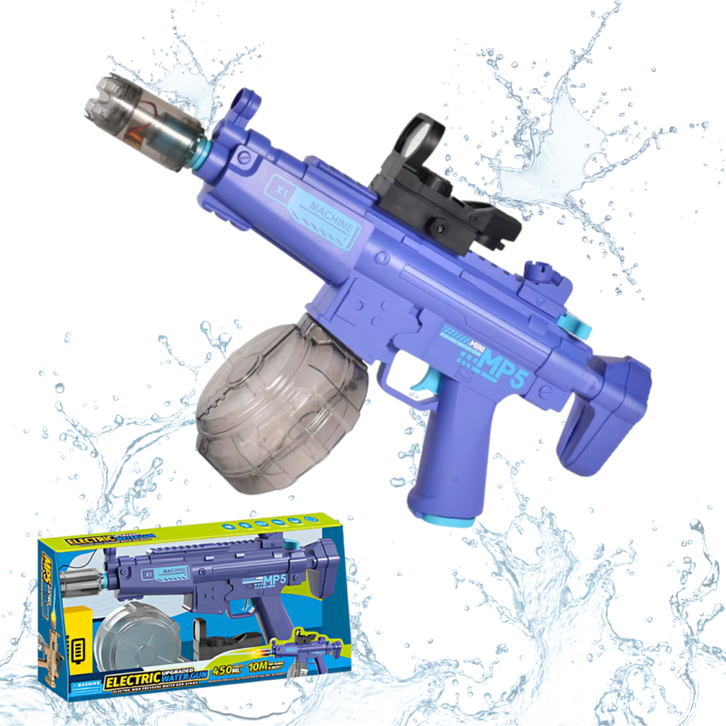 Водний електричний пістолет для дітей, водний автомат МР5 на акумуляторі з підсвічуванням, іграшковий, фіолетовий