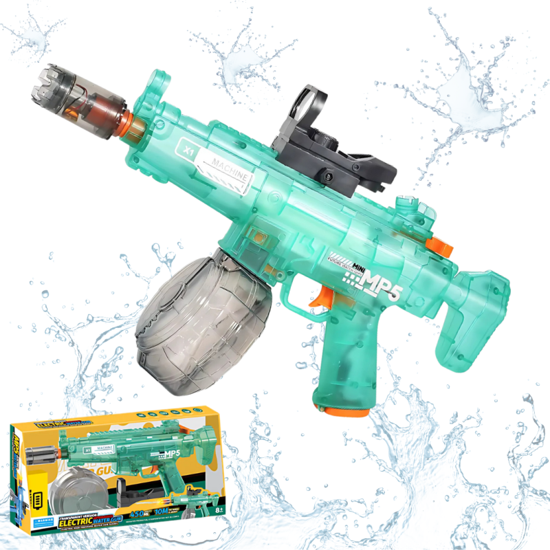 Водний електричний пістолет для дітей, бластер на акумуляторі, водний автомат MP5, іграшковий, зелений