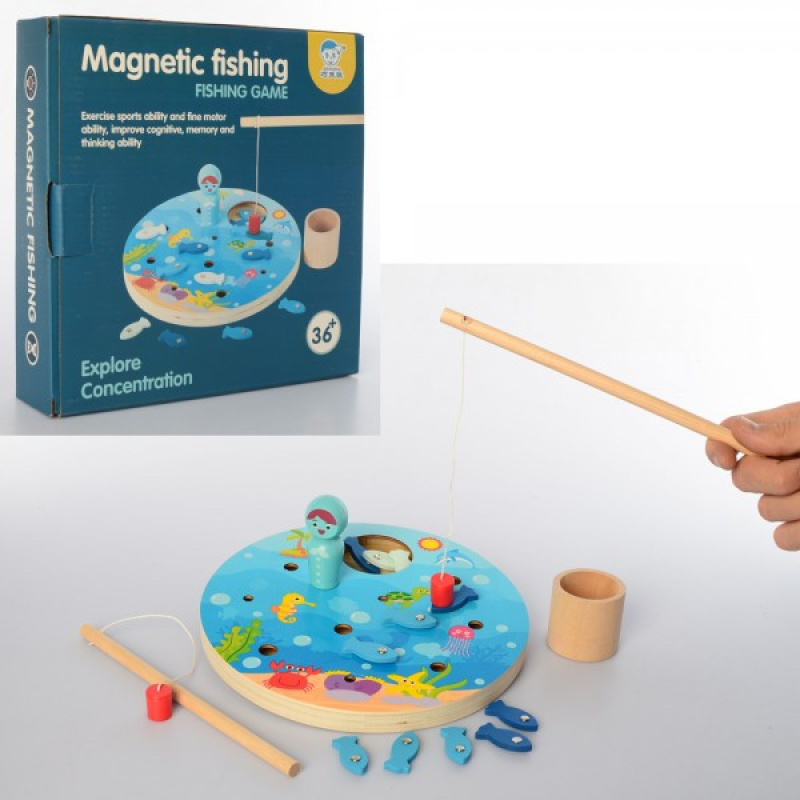 Дерев“яна іграшка Риболовля на магнітах
