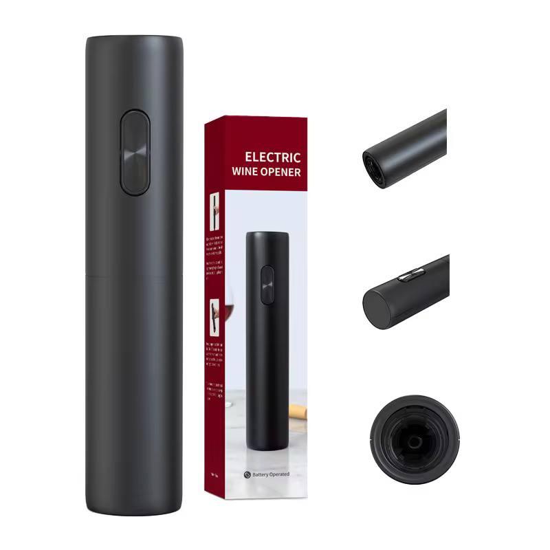 Штопор электрический на батарейках автоматический для вина електроштопор портативный черный ,размер 48х231 мм