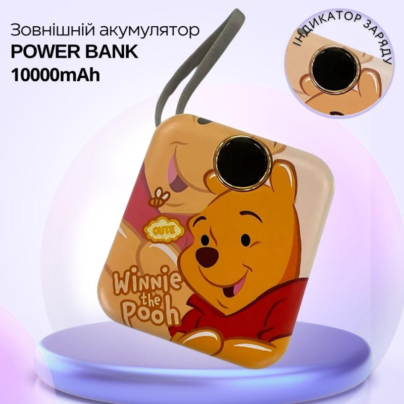 Павербанк зі швидкою зарядкою 10000мАг, Power BankPowerbank з двома вбудованими кабелями Lightning і Type-C, 120W Winnie