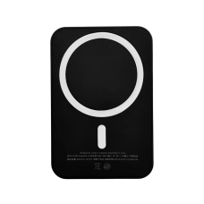 Павербанк з бездротовою магнітною зарядкою 5000мАгод, Powerbank бездротової для iPhone MagSafe Black