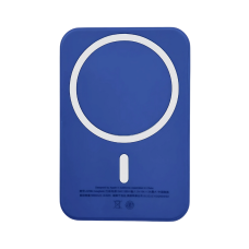 Павербанк з бездротовою магнітною зарядкою 5000мАч, Powerbank бездротової для iPhone MagSafe Blue