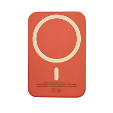 Павербанк з бездротовою магнітною зарядкою 5000мАч, Powerbank бездротової для iPhone MagSafe Orange
