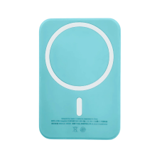 Павербанк з бездротовою магнітною зарядкою 5000мАч, Powerbank бездротової для iPhone MagSafe LightBlue