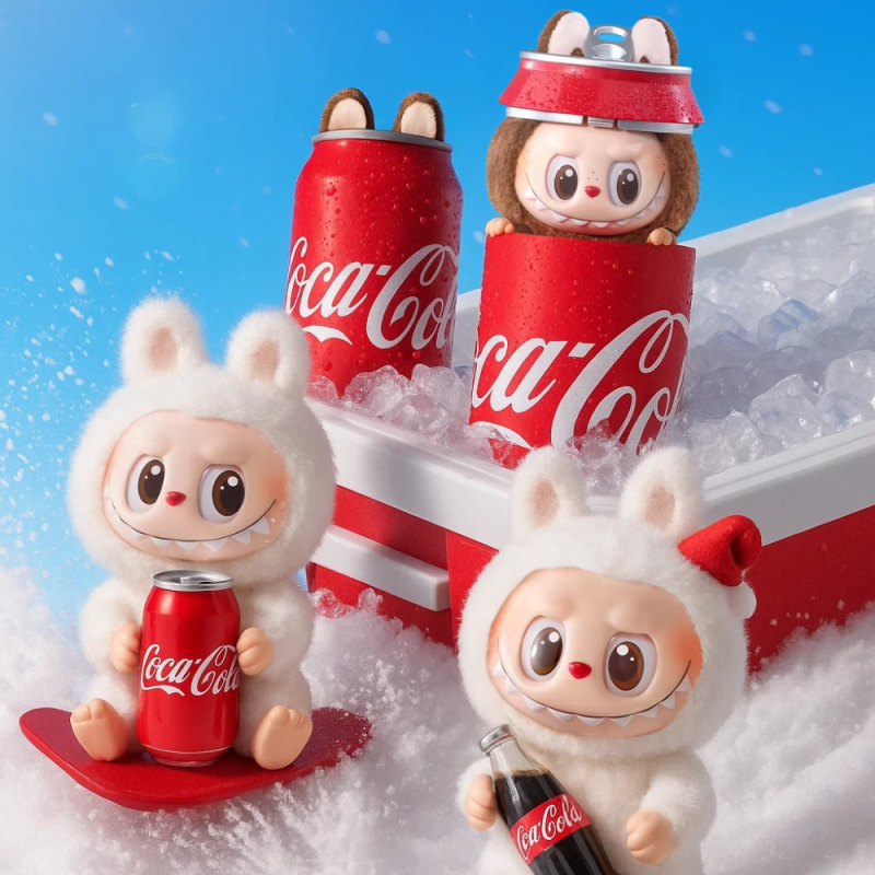 Лабубу кока-кола Labubu coca-cola сюрприз м“яка іграшка, трендовий брелок The Monsters coca-cola series