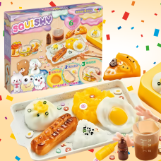 Набір для виготовлення сквишів-антистресів таба лапок, дитячий набір для творчості «Створи сквиш сам» 6 штук