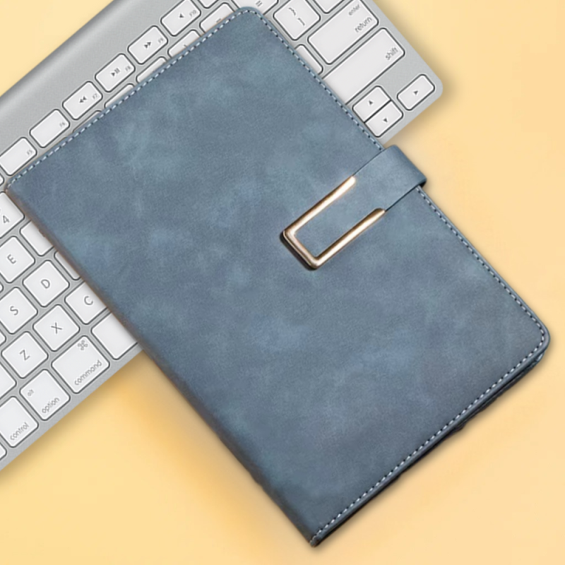 Щоденник, планер блокнот з ручкою, 100 аркушів, формат А5, записник, планер в м“якій обкладинці, синій