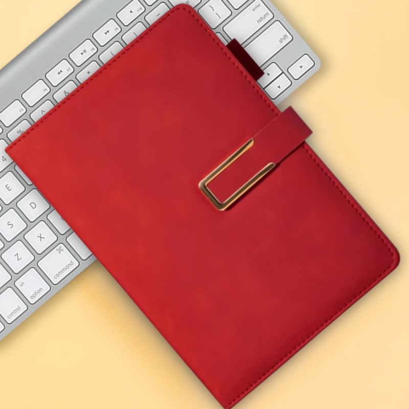 Щоденник, планер блокнот з ручкою, 100 аркушів, формат А5, записник, планер в м“якій обкладинці, червоний