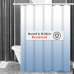 Шторка для ванни з поліестеру водонепроникна Bathlux 180x180 см з кільцями, фіранка для ванної кімнати
