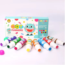 Набор маркеров DOT для творчества точечные, пальчиковые для рисования и живописи на водной основе,8 цветов