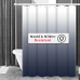 Шторка для ванни з поліестеру водонепроникна Bathlux 180x180 см з кільцями, фіранка для ванної кімнати