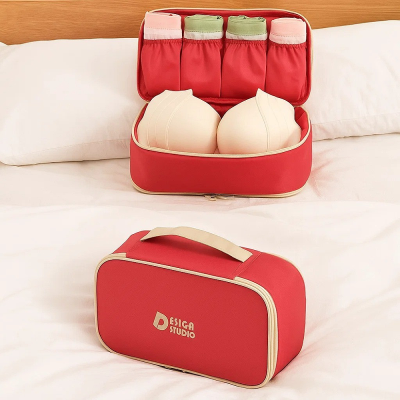 Сумочка для зберігання нижньої білизни, органайзер дорожній для подорожей, портативна сумка для білизни, червона
