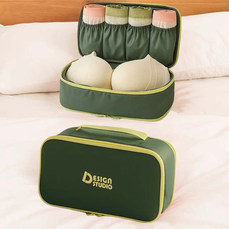 Сумочка для зберігання нижньої білизни, органайзер дорожній для подорожей, портативна сумка для білизни, зелена