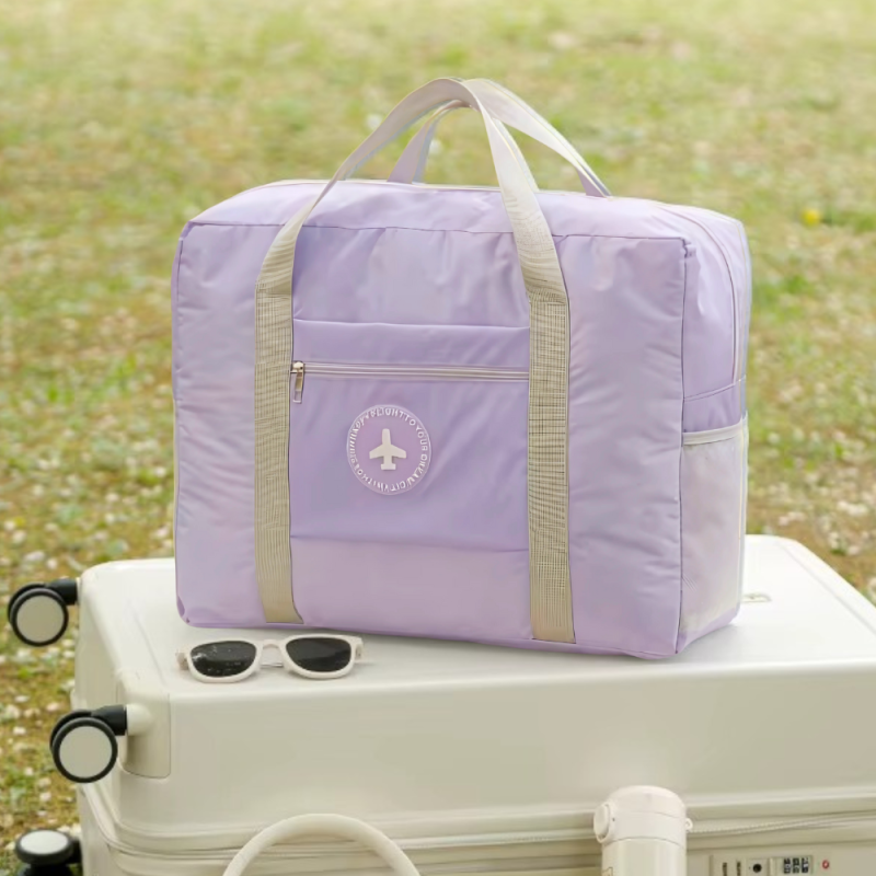 Сумка для подорожей, дорожня, портативна сумка для одягу, речей з відсіком для аксесуарів фіолетова
