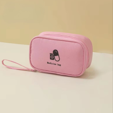 Сумка аптечка для медикаментів  для подорожей дорожня, таблетниця, компактна для ліків, рожева