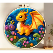 Набір для сухого валяння “Картина з вовни” Дракоша