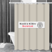 Шторка для ванни з поліестеру водонепроникна Bathlux 180x180 см з кільцями, фіранка для ванної