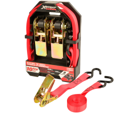 Набір стяжних ременів з храповим механізмом для кріплення вантажу 2 шт. 25 мм х 3 м стропи з навантаженням 136 кг