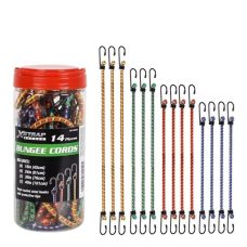 Набір гумових фіксаторів для кріплення вантажу, гумки 14 штук з гачками для фіксації багажу різнокольорові