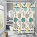 Шторка для ванни з поліестеру водонепроникна Bathlux 180x180 см з кільцями, фіранка для ванної кімнати