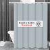 Шторка для ванни з поліестеру водонепроникна Bathlux 180x180 см з кільцями, фіранка для ванної кімнати