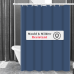 Шторка для ванни з поліестеру водонепроникна Bathlux 180x180 см з кільцями, фіранка для ванної кімнати