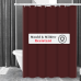 Шторка для ванни з поліестеру водонепроникна Bathlux 180x180 см з кільцями, фіранка для ванної кімнати