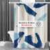 Шторка для ванни з поліестеру водонепроникна Bathlux 180x180 см з кільцями, фіранка для ванної кімнати