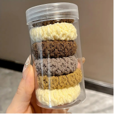 Набір жіночих гумок для волосся, пучків, хвостів м“які 6 шт, міцні, спандекс еластичні, однотонні різнокольорові