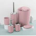 Набір якісних стильних аксесуарів для ванної кімнати Bathlux з 6 предметів, Розовий