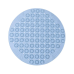 Силіконовий круглий килимок протиковзкий Bathlux на присосках для ванни та душу 55х55 см, Блакитний