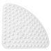 Силіконовий трикутний килимок протиковзкий Bathlux на присосках для ванни та душу 54х54 см, Білий