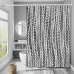Шторка для ванни з поліестеру водонепроникна Bathlux 180x180 см з кільцями, фіранка для ванної кімнати