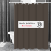 Шторка для ванни з поліестеру водонепроникна Bathlux 180x180 см з кільцями, фіранка для ванної кімнати