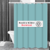 Шторка для ванни з поліестеру водонепроникна Bathlux 180x180 см з кільцями, фіранка для ванної кімнати