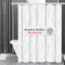 Шторка для ванни з поліестеру водонепроникна Bathlux 180x180 см з кільцями, фіранка для ванної кімнати